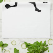 Pop Art Basketball Player Silhouette Theedoek (Gevouwen)