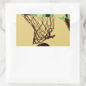 Pop Art Basketball Rechthoekige Sticker (Tas)