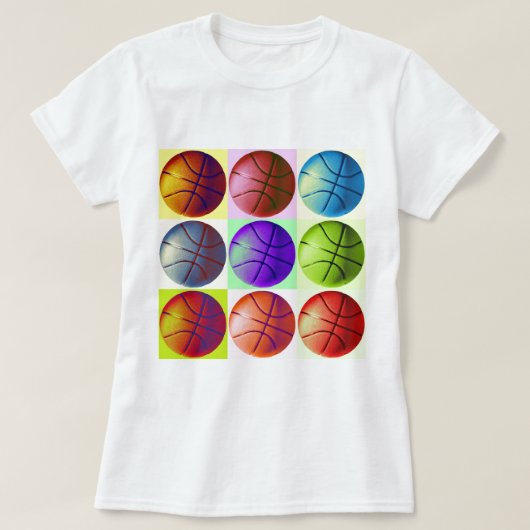 Pop Art Basketball T-shirt (Design voorkant)