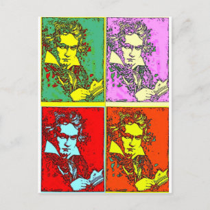 Pop-art Beethoven Briefkaart