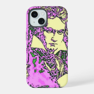 Pop-art Beethoven iPhone 15 Hoesje