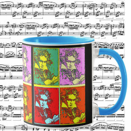 Pop-art Beethoven Mok