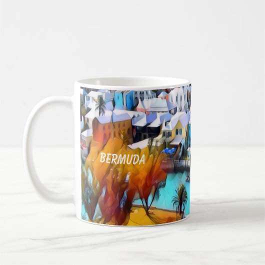 Pop Art Bermuda Café Mug (Gauche)