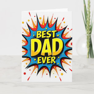 Pop Art Beste Papa Ooit Kaart