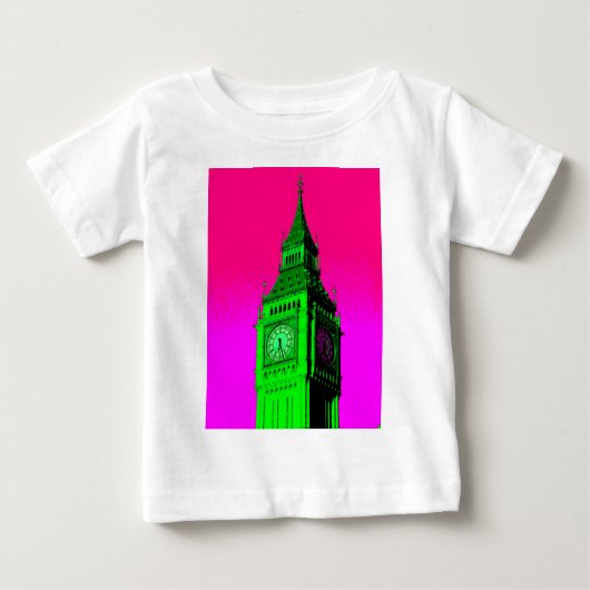 Pop Art Big Ben London Travel Pink Green (Voorkant)