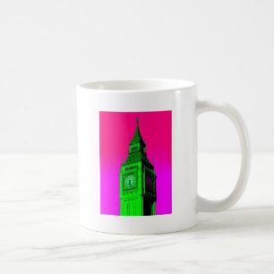 Pop Art Big Ben London Travel Pink Green Koffiemok
