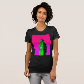 Pop Art Big Ben London Travel Pink Green T-shirt (Voorkant volledig)