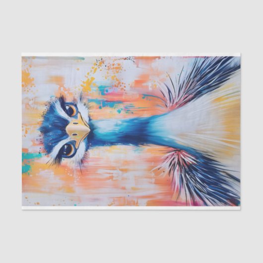 Pop Art Bird, Bold & Vibrant DJ2R Decoupage Tissuepapier (Voorkant)