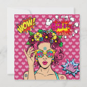 Pop Art Birthday Kaart (Achterkant)