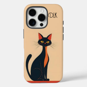 Pop Art Black Cat iPhone 16 Pro Hoesje