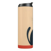 Pop Art Black Cat Thermosbeker (Gedraaid links)