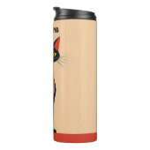 Pop Art Black Cat Thermosbeker (Geroteerd rechts)