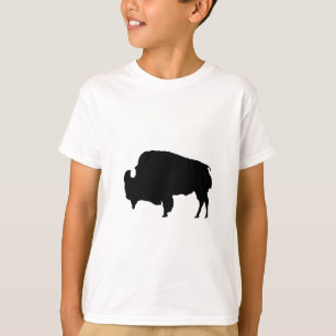 Pop Art Black en White Buffalo Silhouette T-shirt