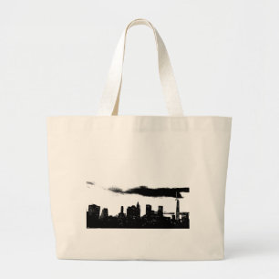 Pop Art Black White New York City Grote Tote Bag
