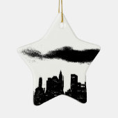 Pop Art Black White New York City Keramisch Ornament (Rechts)