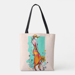 Pop Art Botanical Dream Tote 🌈🌼 Draagtas