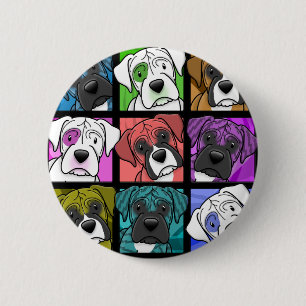 Pop Art Boxer Ronde Button 5,7 Cm