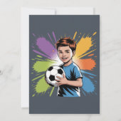 Pop Art Boys Voetbal Verjaardag Bash Kaart (Achterkant)