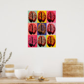 Pop Art Brain Poster (Keuken)