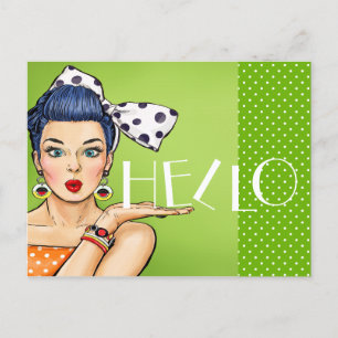 Pop Art Briefkaart 3 Blank Back