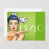 Pop Art Briefkaart 3 Blank Back (Voorkant / Achterkant)