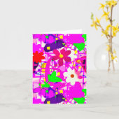 Pop Art Bright Flowers Kaart (Gele Bloem)