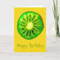 Pop Art Bright Kiwi Fruit Birthday