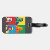 Pop Art Bright kleuren fotografe camera Bagagelabel (Achterkant horizontaal)