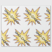 Pop Art Broken Chain Explosion Bold Comic Style Cadeaupapier (Vlak)