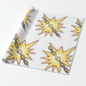 Pop Art Broken Chain Explosion Bold Comic Style Cadeaupapier (Uitgerold)