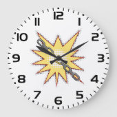 Pop Art Broken Chain Explosion Bold Comic Style Grote Klok (Voorkant)