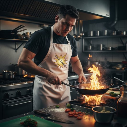 Pop Art Broken Chain Explosion Bold Comic Style Standaard Schort