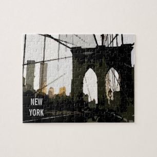 Pop Art Brooklyn Bridge ıllustration New York City Legpuzzel