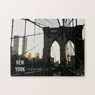 Pop Art Brooklyn Bridge ıllustration New York City Legpuzzel