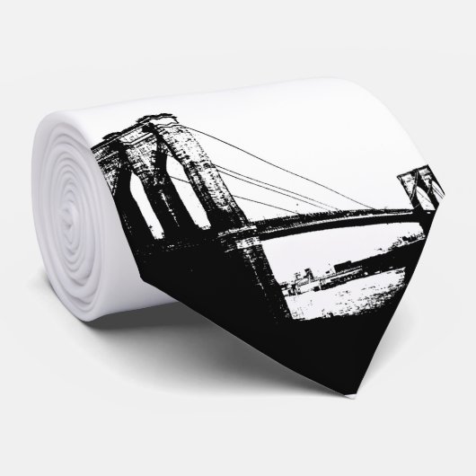 Pop Art Brooklyn Bridge Stropdas (Opgerold)