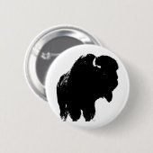 Pop Art Buffalo Bison Silhouette Ronde Button 5,7 Cm (Voorkant /achterkant)