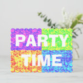 Pop art bulle envelopper invitation fête d'anniver (Debout devant)