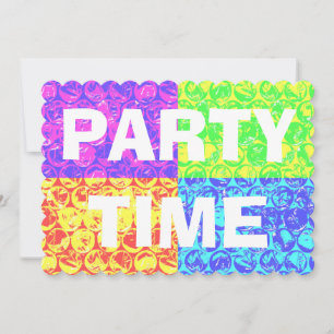 Pop art bulle envelopper invitation fête d'anniver