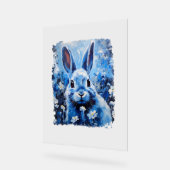 Pop Art Bunny coloré Lapin bleu lapin (Angle)