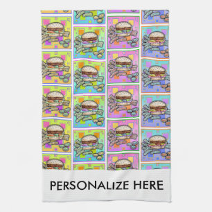 POP ART BURGER (Hamburger) Theedoek
