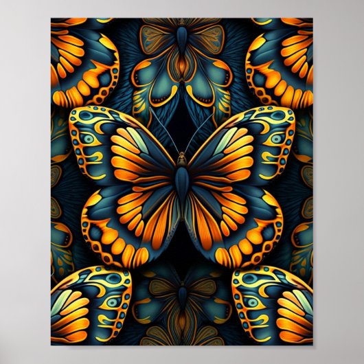 Pop Art Butterfly Poster (Voorkant)