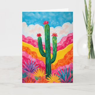 Pop Art Cactus Zuidwestelijke Briefpapier Kaart