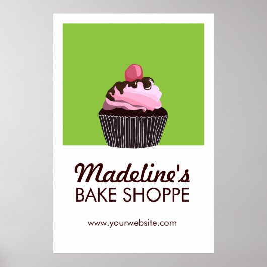 Pop Art Cake Custom Bakery Business Poster (Voorkant)