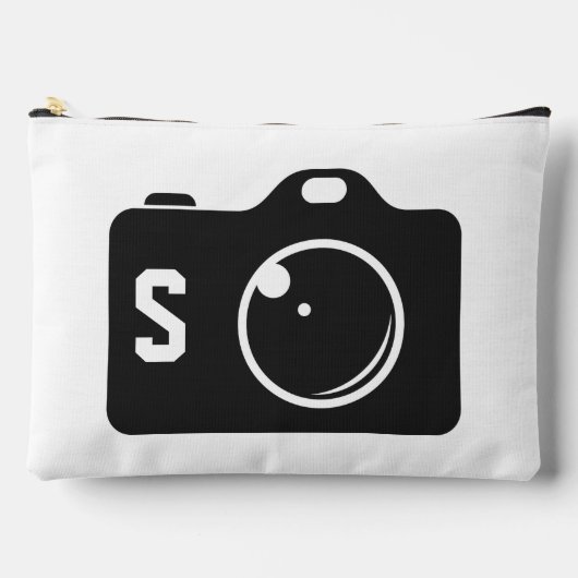 Pop Art Camera Black en White Monogram Etui (Voorkant)
