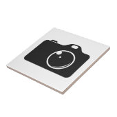 Pop Art Camera Black en White Tegeltje (Zijkant)
