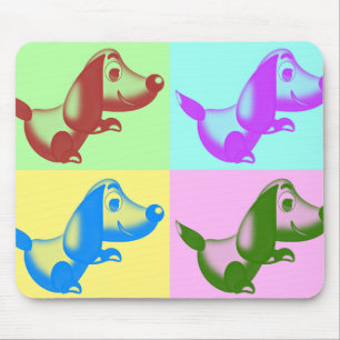 Pop Art Cartoon Dog Muismat
