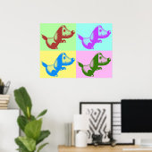 Pop Art Cartoon Dog Poster (Thuiskantoor)