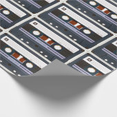 Pop Art Cassette Retro Cadeaupapier (Hoek)