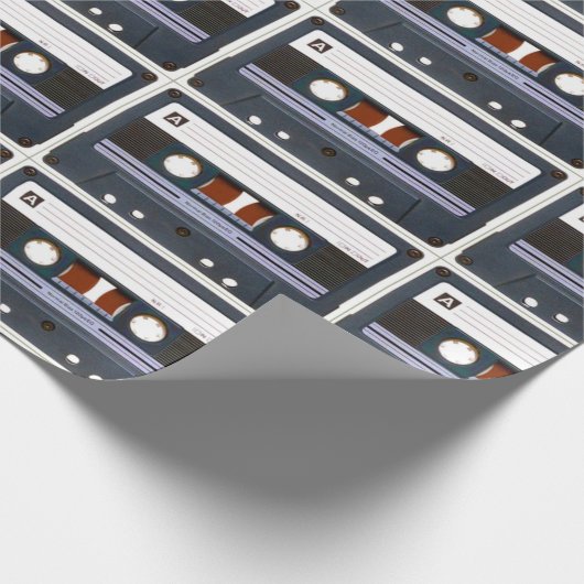Pop Art Cassette Retro Cadeaupapier (Hoek)