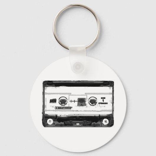 Pop Art Cassette Sleutelhanger (Voorkant)